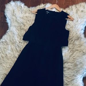 Black backless midi jumpsuit